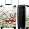 NoBoringSuitcases.com® Koffer - Boerderij - Dieren - Trekker - Jongens - Past Binnen 55x40x20 Cm En 55x35x25 Cm - Handbagage - Trolley - Fotokoffer - Cabin Size - Print -Voyago Winkel 1000x1200 10