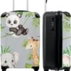 NoBoringSuitcases.com® Koffer - Jungle - Panda - Olifant - Giraffe - Kinderen - Past Binnen 55x40x20 Cm En 55x35x25 Cm - Handbagage - Trolley - Fotokoffer - Cabin Size - Print -Voyago Winkel 1000x1200 4