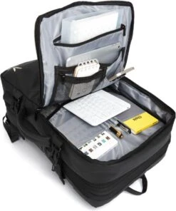 HEANVER Travel Elite - Reistas Handbagage - Weekendtas - 17inch Laptop Rugzak - Backpack Waterafstotend - 30L / 60 Liter Tas - Zwart / Antraciet -Voyago Winkel 1002x1200 2