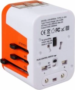 Lionheart Travel Adapter Orange-NL-4 USB Poorten-150 Landen-2.1ampère -Voyago Winkel 1003x1200 7