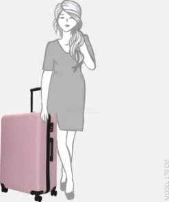 Enrico Benetti Koffer / Trolley / Reiskoffer - 75 X 46 X 25 Cm - 93 Liter - ABS - Maat L - Louisville - Roze -Voyago Winkel 1005x1200 4