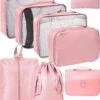 ForDig 8-Delige Packing Cubes (Roze) - Koffer Organizer Set - Bagage Organizers - Compression Cube Tassen - Travel Backpack Kleding Zakken