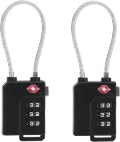 Somstyle TSA Cijferslot 3 Cijferig - 2 Stuks - Koffer Slot - Bagageslot - Hangslot - Kabelslot - Backpackslot - Reisslot - Zwart -Voyago Winkel 1016x1200 11