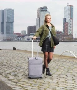 Enrico Benetti Dallas 39042 Handbagage Koffer Softcase - Grijs -Voyago Winkel 1025x1200