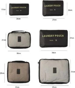 Travelistic Packing Cubes Set 6-delig - Organizer Voor Koffer En Backpack - Zwart -Voyago Winkel 1025x1200 3