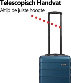 CabinMax Handbagage Koffer - Trolley 35L - Harde Reiskoffer - 55x35x20cm - Groot Capaciteit - Endless Sea -Voyago Winkel 1037x1200