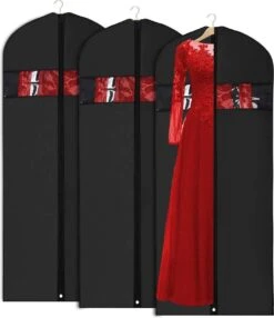 Merkloos 5x XL Duurzame Kledinghoes Met Rits - Doorkijk - 60x150 Cm - Zwart -Voyago Winkel 1038x1200 17