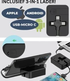 Wereldstekker Universeel - 2 USB-A Poorten - Inclusief 3-in-1 Oplader - Reisstekker Amerika - Internationale Reisstekker - 1500W -Voyago Winkel 1041x1200 5