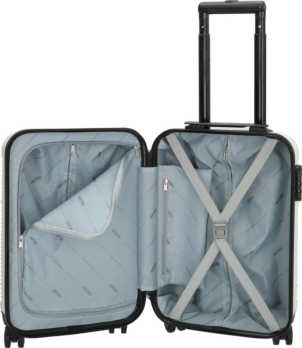 Enrico Benetti Louisville 39040 Driedelige Kofferset Hardcase ABS - Wit 11 Enrico Benetti Louisville 39040 Driedelige Kofferset Hardcase ABS - Wit - Afbeelding 9