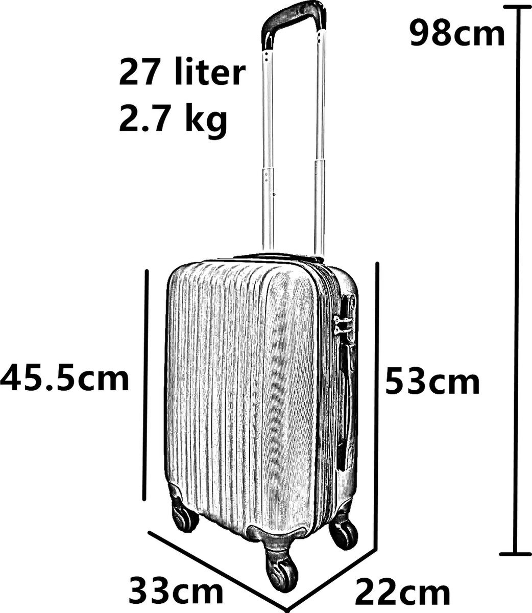 SB Travelbags 'Expandable' Handbagage Koffer 53cm 4 Wielen Trolley - Roze 11 SB Travelbags 'Expandable' Handbagage Koffer 53cm 4 Wielen Trolley - Roze - Afbeelding 9