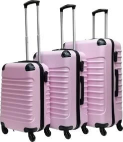 Castillo Trimix 3 Delige ABS Kofferset - Soft Pink