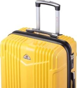 Tesla PC - Reiskoffer - 65 Cm - 4 Wielen - Geel -Voyago Winkel 1047x1200 2