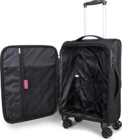 Decent D-Upright Handbagage Koffer - 55 Cm - TSA Slot - Zwart -Voyago Winkel 1047x1200 4