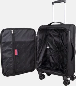 Decent D-Upright Handbagage Koffer - 55 Cm - TSA Slot - Zwart -Voyago Winkel 1058x1200 1
