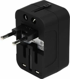 Benson Wereldstekker - Reisadapter - Internationaal - 2 USB Poorten - Zwart -Voyago Winkel 1064x1200 5