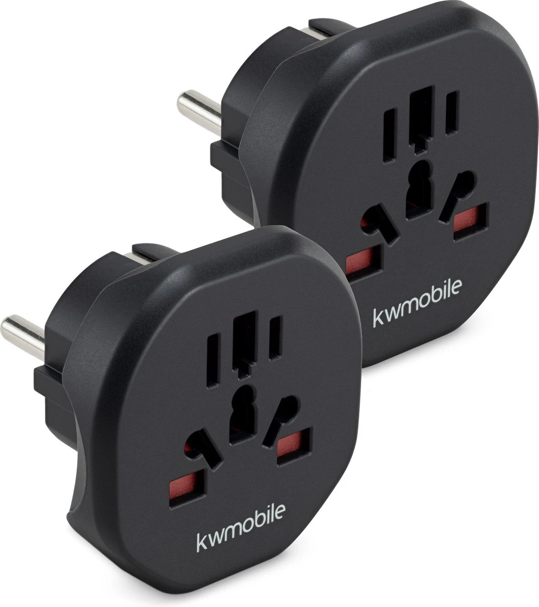 Kwcommerce Reisstekker UK Naar EU – Geschikt Voor Stopcontacten Type C, E En F - Set Van 2 Stuks - Reisadapters - Zwart 7 Kwcommerce Reisstekker UK Naar EU – Geschikt Voor Stopcontacten Type C, E En F - Set Van 2 Stuks - Reisadapters - Zwart - Afbeelding 5