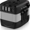 Universele Wereldstekker Met 4 USB-C En USB Poorten - Internationale Reisstekker Voor 150+ Landen - EU - Engeland (UK) - Amerika (USA) - Australië - Azië - Zuid Amerika - Reis Adapter - Wereld Stekker - Oplader – Zwart -Voyago Winkel 1067x1200 9