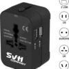 SVH Company Universele Wereldstekker Met 2 USB Poorten – Te Gebruiken In Meer Dan 150 Landen - Zwart -Voyago Winkel 1074x1200 3