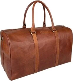 Fana Bags Leren Weekendtas Cognac - Leren Reistas - Grote Reistas Leder - Cadeau Mannen - Reistas/Weekendtas/Sporttas Echt Leer - Duffel Bag -Voyago Winkel 1078x1200 3