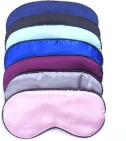 KELERINO. Zijden Slaapmasker - Verstelbaar - Mannen / Vrouwen - Nacht - Zwart - Duopack -Voyago Winkel 1079x1200 12