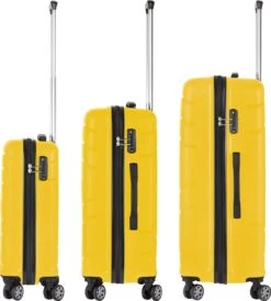 TravelZ Big Bars Kofferset - Trolleyset 3-delig Met TSA-slot - Geel -Voyago Winkel 1082x1200 4