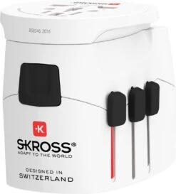 SKROSS - Reisadapter - Wereld Naar Europa - Met Randaarde Stekker (zonder Zwitserland & Italië) + 2xUSB 2400 MA -Voyago Winkel 1087x1200 6