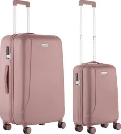 CarryOn Skyhopper Kofferset – TSA Handbagage + Reiskoffer 78cm – Dubbele Wielen - Old Pink