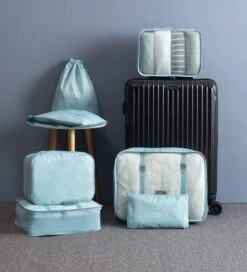 Packing Cubes Set Koffer Of Tas Organizer Inpak Zakken - Lichtblauw Deluxe -Voyago Winkel 1089x1200 14
