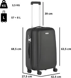 CarryOn Skyhopper Reiskoffer - 68.5cm TSA Trolley Met Expander En OKOBAN - Zwart 21 CarryOn Skyhopper Reiskoffer - 68.5cm TSA Trolley Met Expander En OKOBAN - Zwart -Voyago Winkel 1093x1200 6