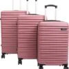 Tobeyz - Kofferset - 3-delig Roze Handbagage - Verrijdbaar Op 4 Wielen - Stevig ABS - Lichtgewicht, Trolley -Voyago Winkel 1094x1200 2
