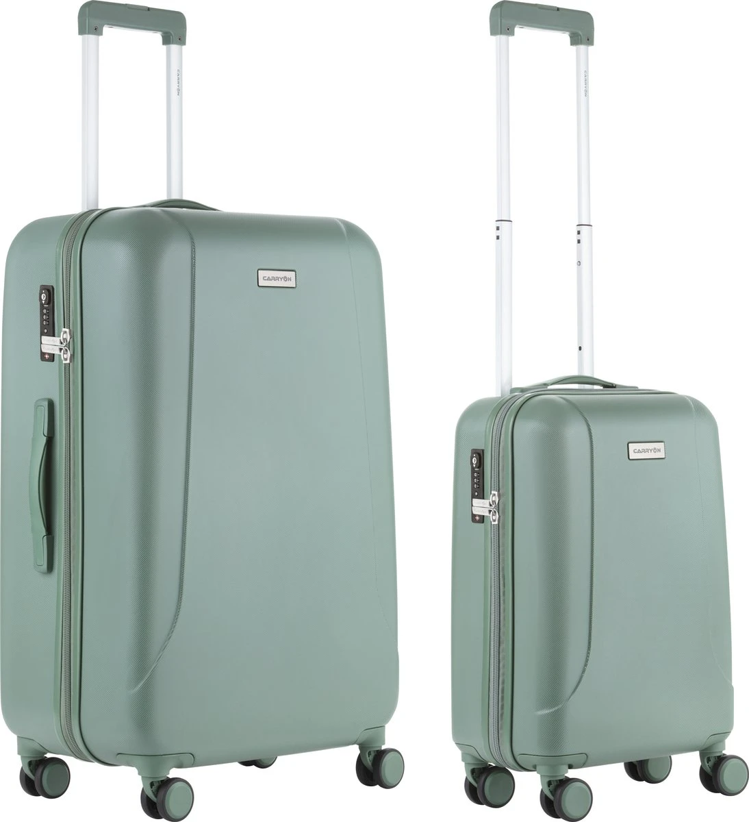 CarryOn Skyhopper Kofferset – TSA Handbagage + Reiskoffer 78cm – Dubbele Wielen - Olijf 3 CarryOn Skyhopper Kofferset – TSA Handbagage + Reiskoffer 78cm – Dubbele Wielen - Olijf