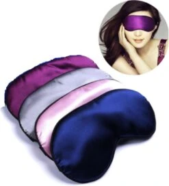 Slaapmasker - Zijden - Reismasker - Nachtmasker - Oogmasker - Slaap Masker - Reis - Zijde - Zijdezacht - Roze