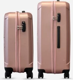©TROLLEYZ - Bali No.22 - Kofferset 2 Delig - 55cm+78cm Met TSA Slot - Dubbele Wielen - 360° Spinners - 100% ABS - Reiskoffers In Cosmopolitan Pink -Voyago Winkel 1096x1200 2