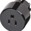 Brennenstuhl Reisstekker / Reisadapter (reisstekkeradapter Voor: Beschermcontact Stopcontact En USA & Japan Stekker) Zwart