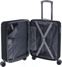 Gladiator Tropical Handbagage Koffer Expandable - 55 Cm - 36/40 Liter - Zwart -Voyago Winkel 1113x1200