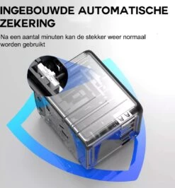 TravelHawk Universele Wereldstekker Met 2x Fastcharge USB-C En 3 USB Poorten - Reisstekker - Internationale Reisstekker Voor 150+ Landen - Amerika (USA) - Engeland (UK) - Australië - Azië - Zuid Amerika - Afrika - Wereldstekkers - Zwart -Voyago Winkel 1115x1200 11