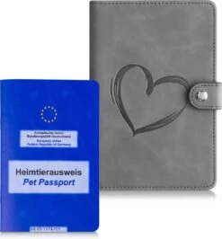 Kwmobile Hoes EU Dierenpaspoort Voor Je Huisdier - Cover Europees Vaccinatiepaspoort Huisdier - Met 2 Extra Opbergvakken - Synthetisch Nubuckleer -Voyago Winkel 1116x1200 14