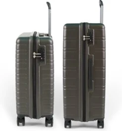 ©TROLLEYZ - Amsterdam No.9 - Kofferset 2 Delig - 55cm+78cm Met TSA Slot - Dubbele Wielen - 360° Spinners - 100% ABS - Reiskoffers In Cloudy Grey -Voyago Winkel 1116x1200 8