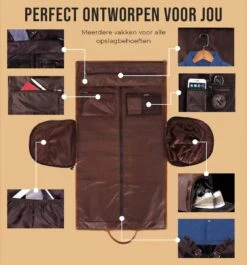 JeRie Weekendtas Voor Dames En Heren - Reistas Handbagage - 100% Echt PU Leer - Sporttas - Duffel Bag - Tas - Bruin -Voyago Winkel 1119x1200 1