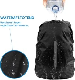 YONO Regenhoes Backpack Waterdicht - Reflecterende Rugzak Hoes Vliegtuig - Flightbag - 71 Tot 80 Liter - Zwart - XXL -Voyago Winkel 1119x1200 4