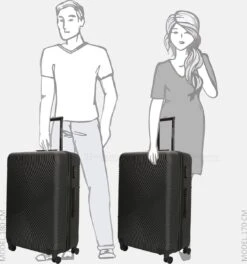 Enrico Benetti Koffer / Trolley / Reiskoffer - 75 X 46 X 25 Cm - 93 Liter - ABS - Maat L - Louisville - Zwart -Voyago Winkel 1122x1200 3