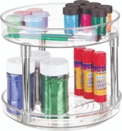 Lazy Susan Draaiplateau Met Verdieping, 23 X 23 X 24, Kunststof, Transparant - IDesign | Linus -Voyago Winkel 1122x1200 5