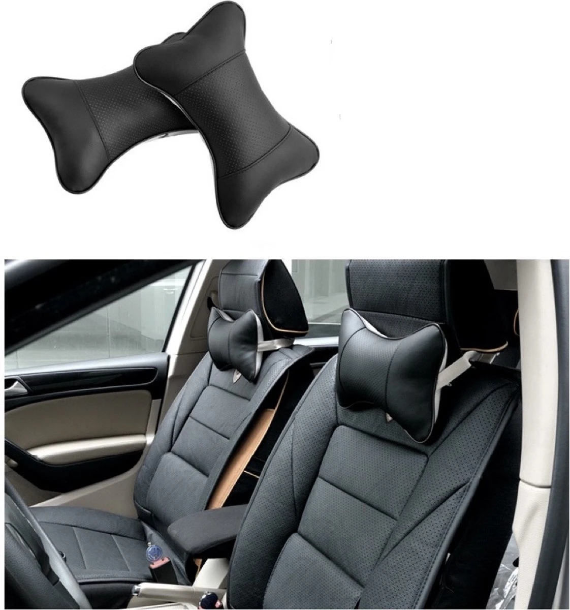 Nixnix - Auto Hoofdkussen 2 Stuks - Autovakantie - Kamperen - Vakantie - Reizen - Nekkussen 4 Nixnix - Auto Hoofdkussen 2 Stuks - Autovakantie - Kamperen - Vakantie - Reizen - Nekkussen - Afbeelding 2