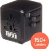 Triple J® Universele Wereldstekker – Internationale Reisstekker – 150+ Landen - Zwart 1 Triple J® Universele Wereldstekker – Internationale Reisstekker – 150+ Landen - Zwart -Voyago Winkel 1123x1200 2