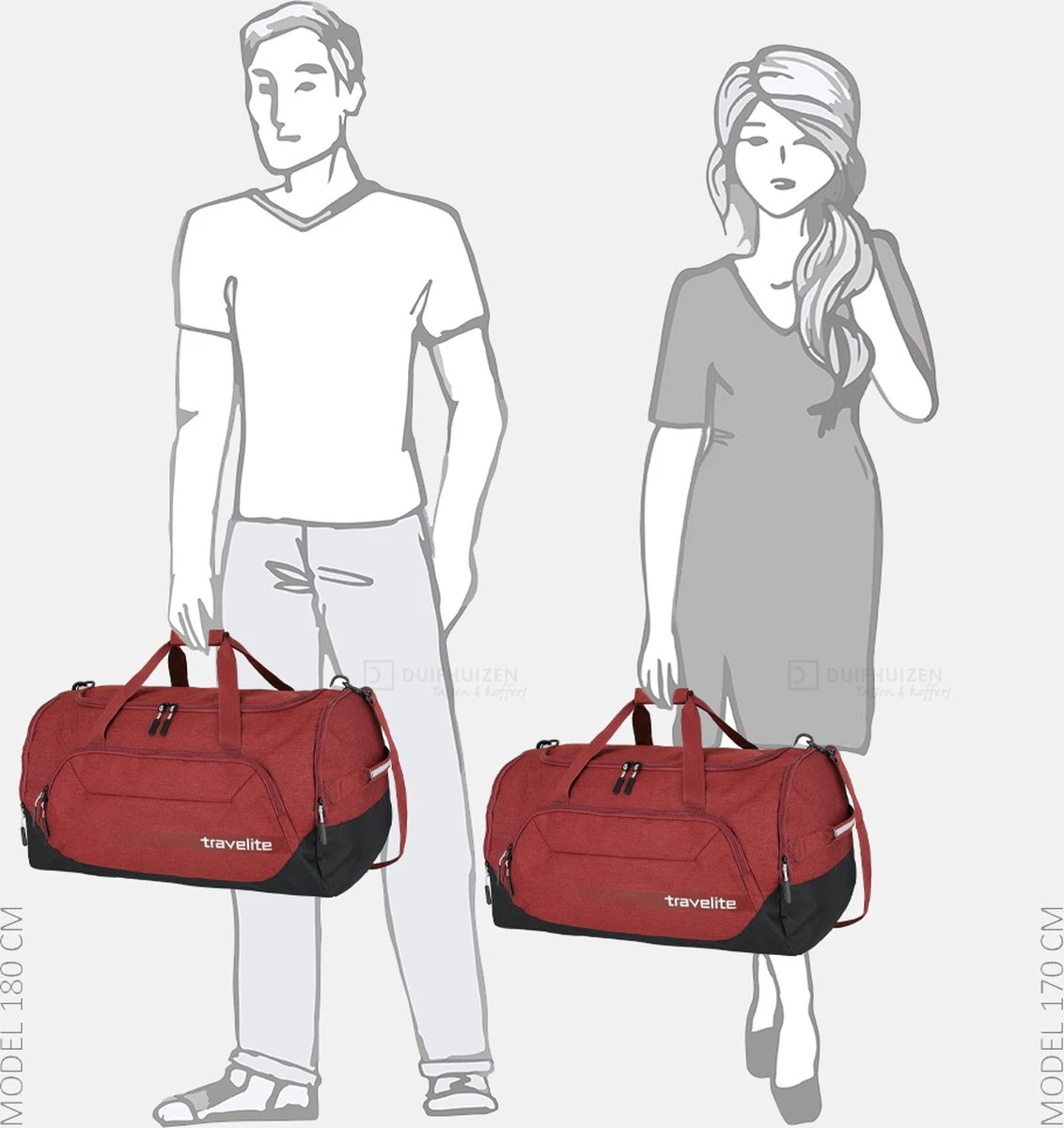 Travelite Kick Off Travelbag Large Red 4 Travelite Kick Off Travelbag Large Red - Afbeelding 2