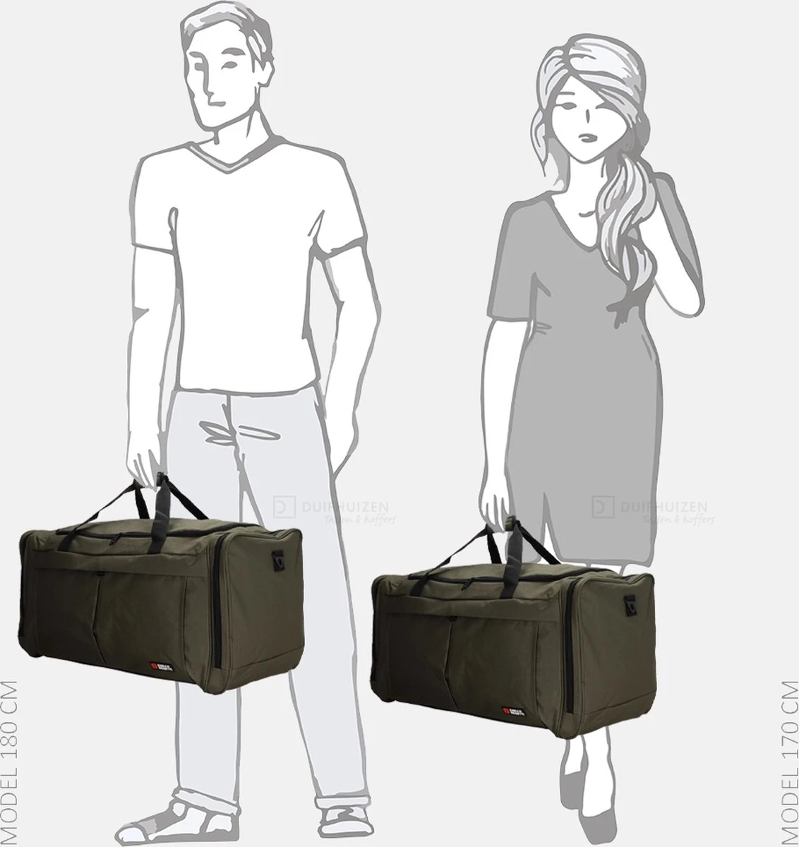 Enrico Benetti Amsterdam 35320 Reistas/sporttas L - Olijf Groen 12 Enrico Benetti Amsterdam 35320 Reistas/sporttas L - Olijf Groen - Afbeelding 10