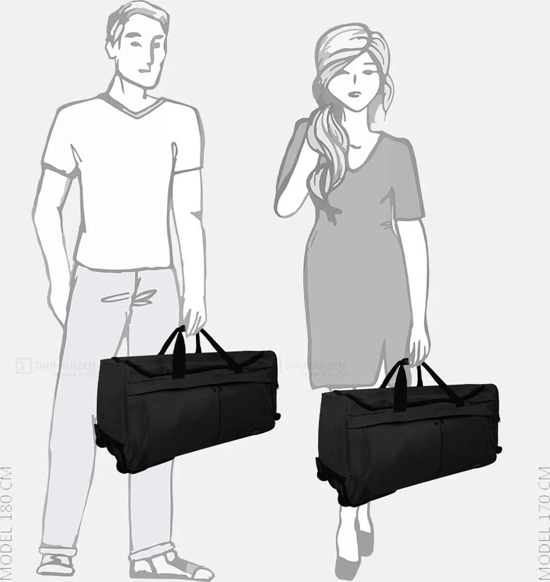 Enrico Benetti Amsterdam 35326 Wieltas M - 72,5 Liter - Zwart 14 Enrico Benetti Amsterdam 35326 Wieltas M - 72,5 Liter - Zwart - Afbeelding 12