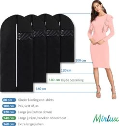 Kledinghoes - 10x Transparante Opbergtas - Kledingzak Met Rits - Opbergzak Voor Trouwjurk - 60x140cm -Voyago Winkel 1137x1200 12