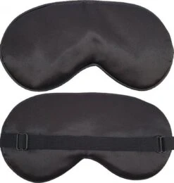 Slaapmaskers Extra Zacht Satijn – 2 Stuks – Zwart & Goud - Thuis - Slaapmasker - Verduisterend - Onderweg - Vliegtuig - Festival - Slaapcomfort - ODaani -Voyago Winkel 1141x1200 13