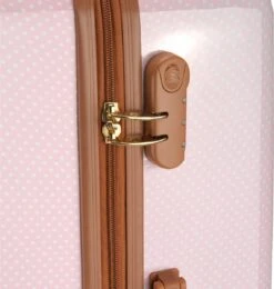 Princess Traveller Trendy Dots - Reiskoffer- Roze - L - 76cm -Voyago Winkel 1142x1200 2